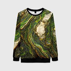 Женский свитшот Текстура зелёного мрамора