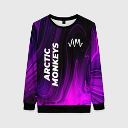 Свитшот женский Arctic Monkeys violet plasma, цвет: 3D-черный