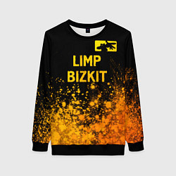 Женский свитшот Limp Bizkit - gold gradient: символ сверху