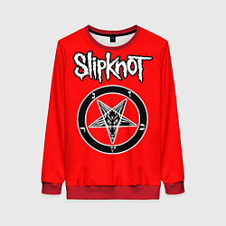 Свитшот женский Slipknot - пентаграмма, цвет: 3D-красный