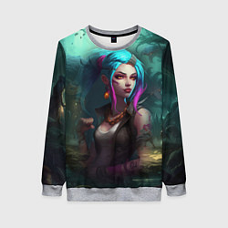 Женский свитшот Jinx fantasy art Arcane League of Legends