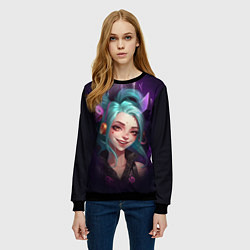 Свитшот женский Милая Джинкс, цвет: 3D-черный — фото 2