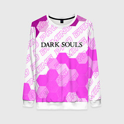 Свитшот женский Dark Souls pro gaming: символ сверху, цвет: 3D-белый