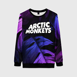 Женский свитшот Arctic Monkeys neon monstera