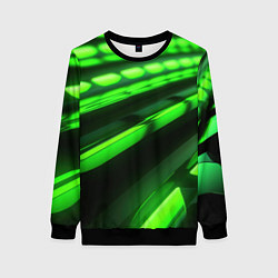 Женский свитшот Green neon abstract