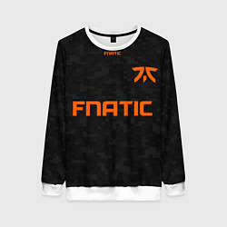 Свитшот женский Форма Fnatic pixels, цвет: 3D-белый