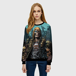 Свитшот женский Iron Maiden Fallen Angel, цвет: 3D-черный — фото 2