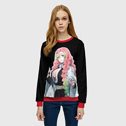 Свитшот женский Мицури канроджи - минимализм, цвет: 3D-красный — фото 2