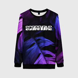 Свитшот женский Scorpions neon monstera, цвет: 3D-черный