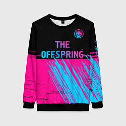 Свитшот женский The Offspring - neon gradient: символ сверху, цвет: 3D-черный
