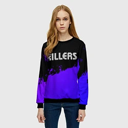 Свитшот женский The Killers purple grunge, цвет: 3D-черный — фото 2