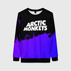 Свитшот женский Arctic Monkeys purple grunge, цвет: 3D-черный