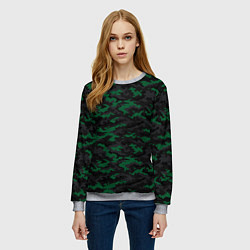 Свитшот женский Точечный камуфляжный узор Spot camouflage pattern, цвет: 3D-меланж — фото 2