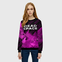 Свитшот женский Dead Space pro gaming: символ сверху, цвет: 3D-черный — фото 2