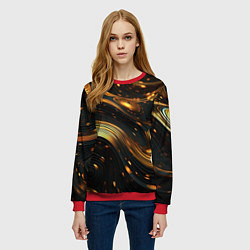 Свитшот женский Жидкое золото, цвет: 3D-красный — фото 2