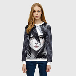 Свитшот женский Аниме девушка-лиса, цвет: 3D-белый — фото 2