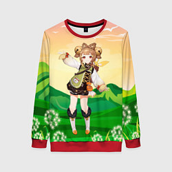 Свитшот женский Яо Яо Геншин, цвет: 3D-красный