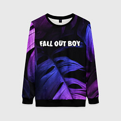 Женский свитшот Fall Out Boy neon monstera