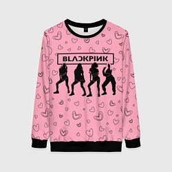 Свитшот женский Blackpink силуэт, цвет: 3D-черный