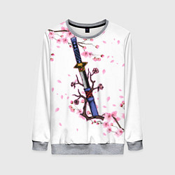 Женский свитшот Катана в сакуре