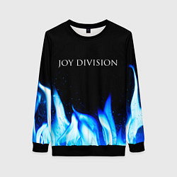 Свитшот женский Joy Division blue fire, цвет: 3D-черный