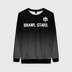 Женский свитшот Brawl Stars glitch на темном фоне: символ сверху