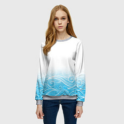 Свитшот женский Гинтама текстура, цвет: 3D-меланж — фото 2