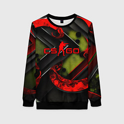 Женский свитшот CS GO abstract green red