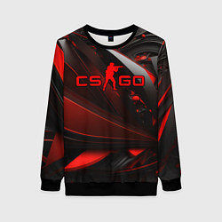 Женский свитшот CS GO red and black