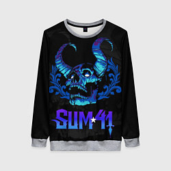 Женский свитшот Sum41 horns skull