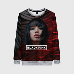 Свитшот женский Blackpink red and black, цвет: 3D-меланж