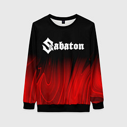 Свитшот женский Sabaton red plasma, цвет: 3D-черный