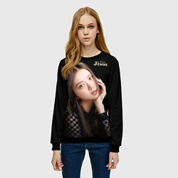 Свитшот женский Blackpink Cute Jisoo Kim, цвет: 3D-черный — фото 2