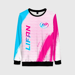 Свитшот женский Lifan neon gradient style: надпись, символ, цвет: 3D-черный