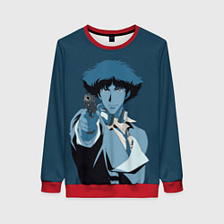 Свитшот женский Spike Spiegel blue, цвет: 3D-красный