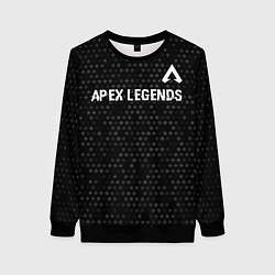 Свитшот женский Apex Legends glitch на темном фоне: символ сверху, цвет: 3D-черный