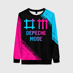 Свитшот женский Depeche Mode - neon gradient, цвет: 3D-черный