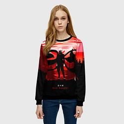 Свитшот женский Канеки аниме Токийский Гуль, цвет: 3D-черный — фото 2