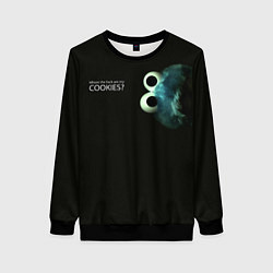 Свитшот женский Cookie Monster - Где печеньки, цвет: 3D-черный