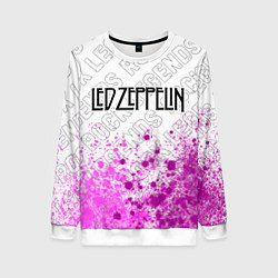 Свитшот женский Led Zeppelin rock legends: символ сверху, цвет: 3D-белый