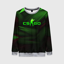 Свитшот женский CS GO green logo, цвет: 3D-меланж