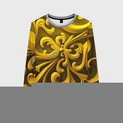 Свитшот женский Желтый объемный узор, цвет: 3D-меланж
