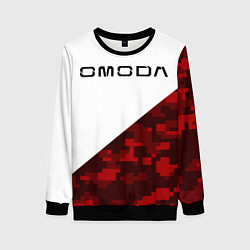 Женский свитшот Omoda red white