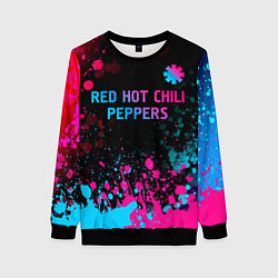 Женский свитшот Red Hot Chili Peppers - neon gradient: символ свер