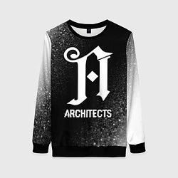 Свитшот женский Architects glitch на темном фоне, цвет: 3D-черный