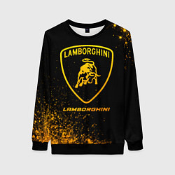 Свитшот женский Lamborghini - gold gradient, цвет: 3D-черный