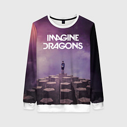 Свитшот женский Imagine Dragons обложка альбома Night Visions, цвет: 3D-белый