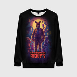 Свитшот женский Five Nights at Freddys horror, цвет: 3D-черный