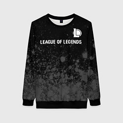 Женский свитшот League of Legends glitch на темном фоне: символ св