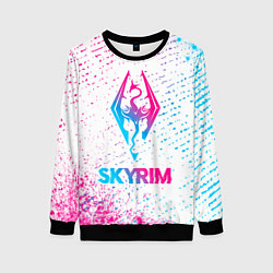 Женский свитшот Skyrim neon gradient style